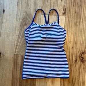 Blue and White Striped Tank Top